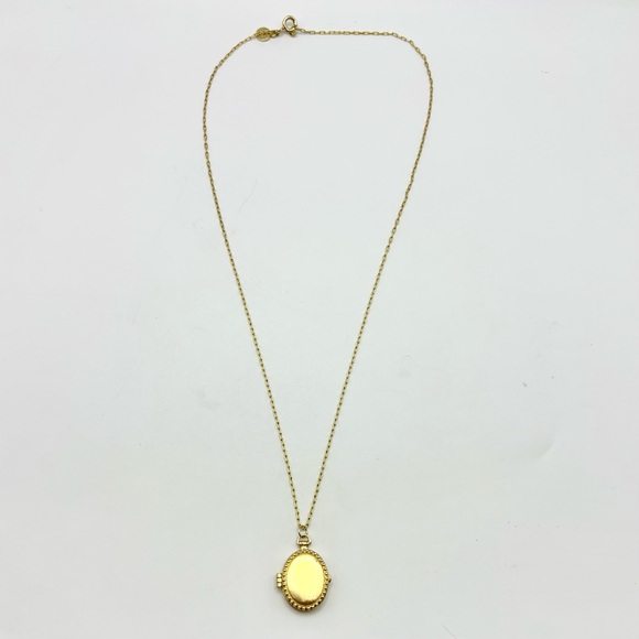 Gorjana Brushed Gold Tone Bali Antique Locket Necklace - Picture 4 of 10